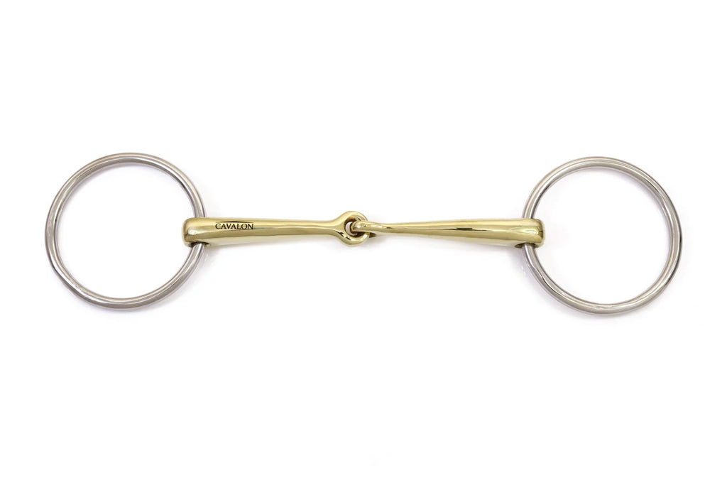 Brass Alloy Loose Ring Single Jointed Snaffle Bit-FREE SHIPPING