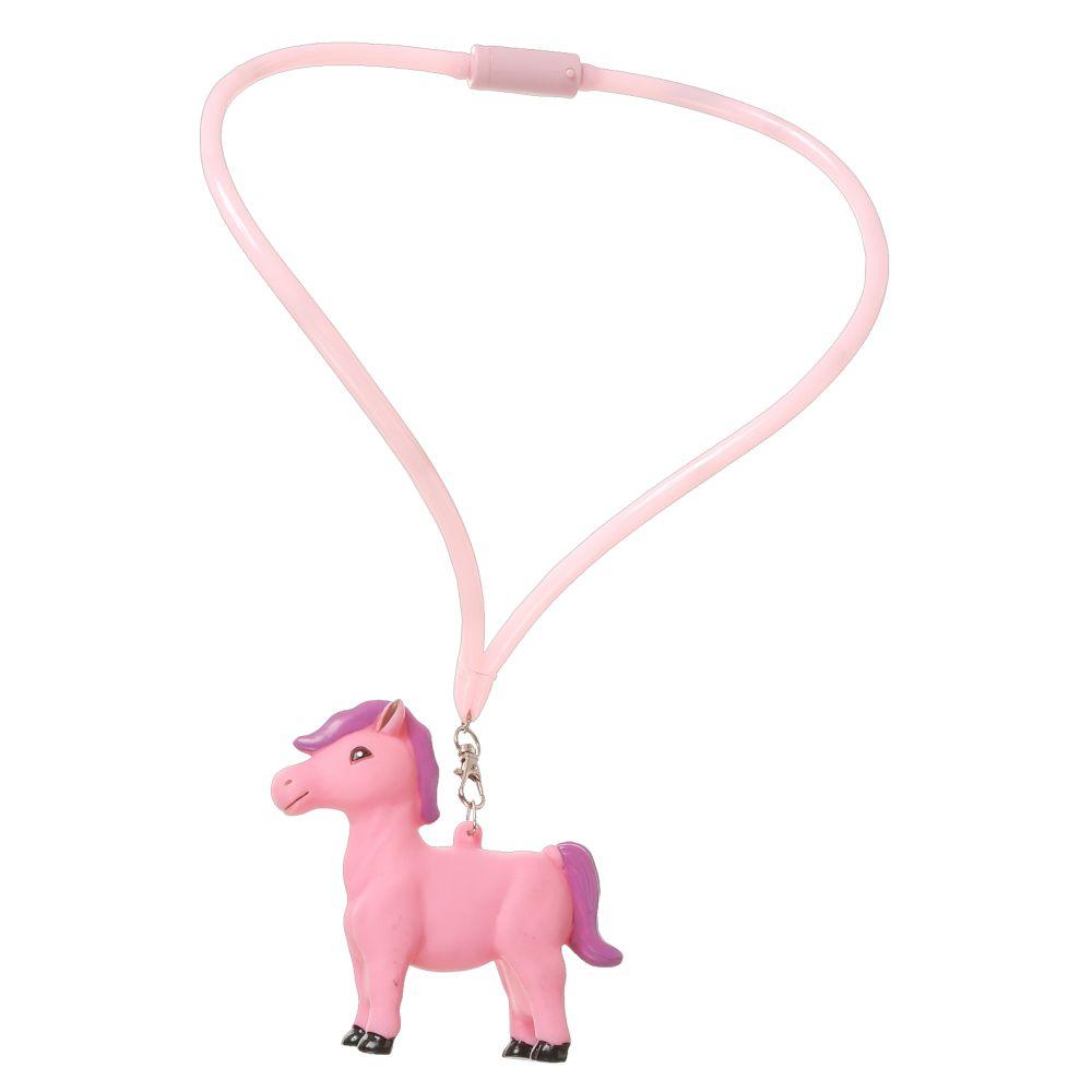 LED PINK HORSE NECKLACE