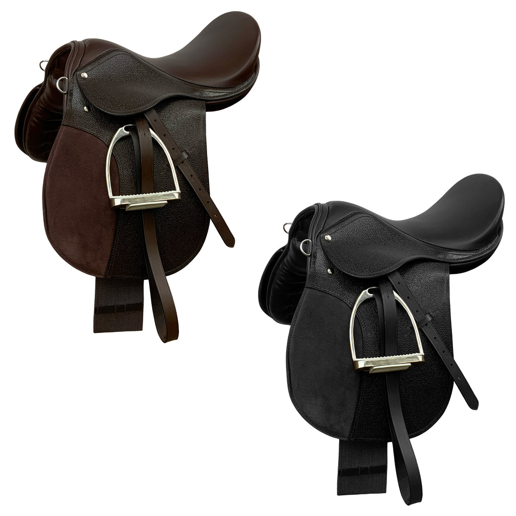 All-Purpose English Style Saddle With Fittings-2 COLORS-MANY SIZES-FREE SHIPPING
