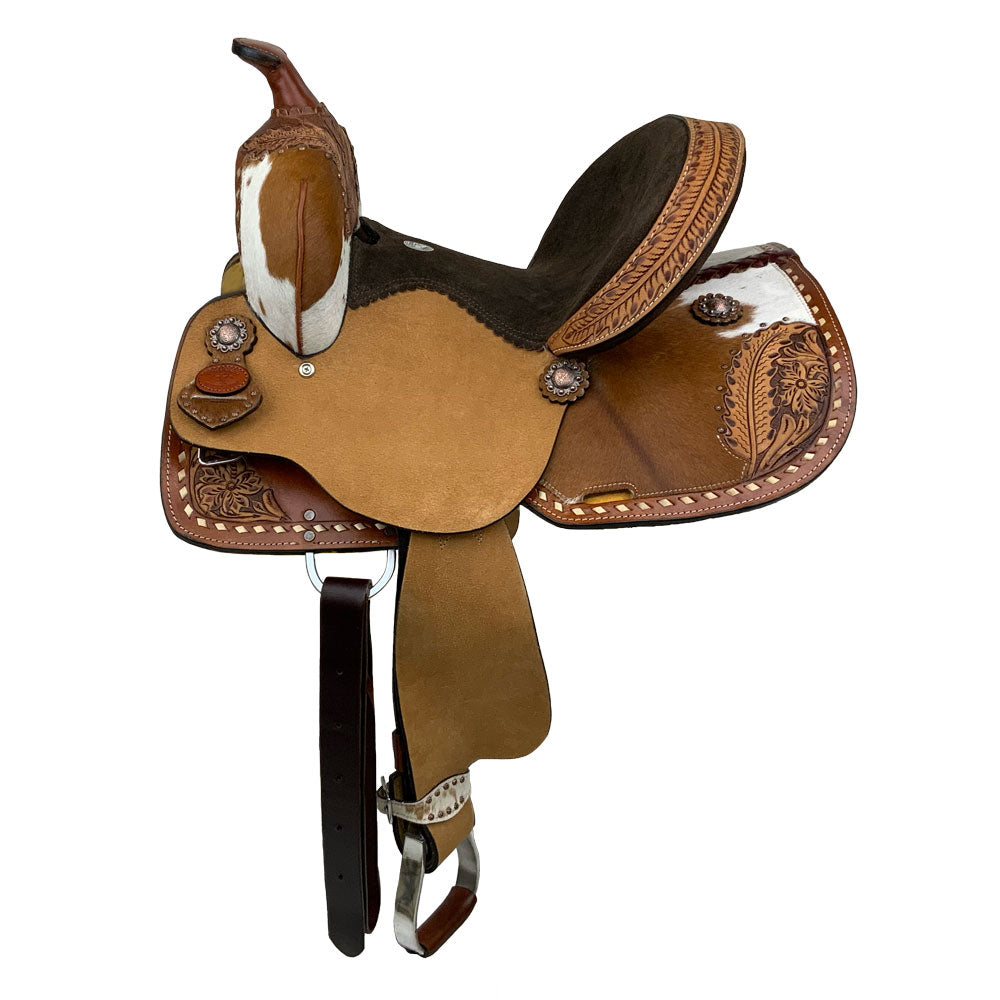 Floral Frontier Barrel Style Saddle - 13 Inch- FREE SHIPPING