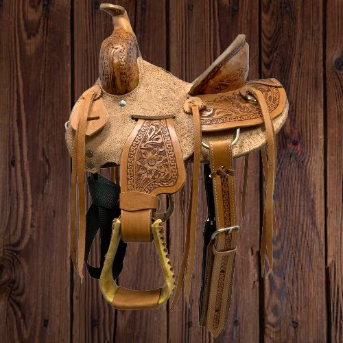 10 Inch Hard Seat High Back Ranch Roper Style Saddle -FREE SHIPPING