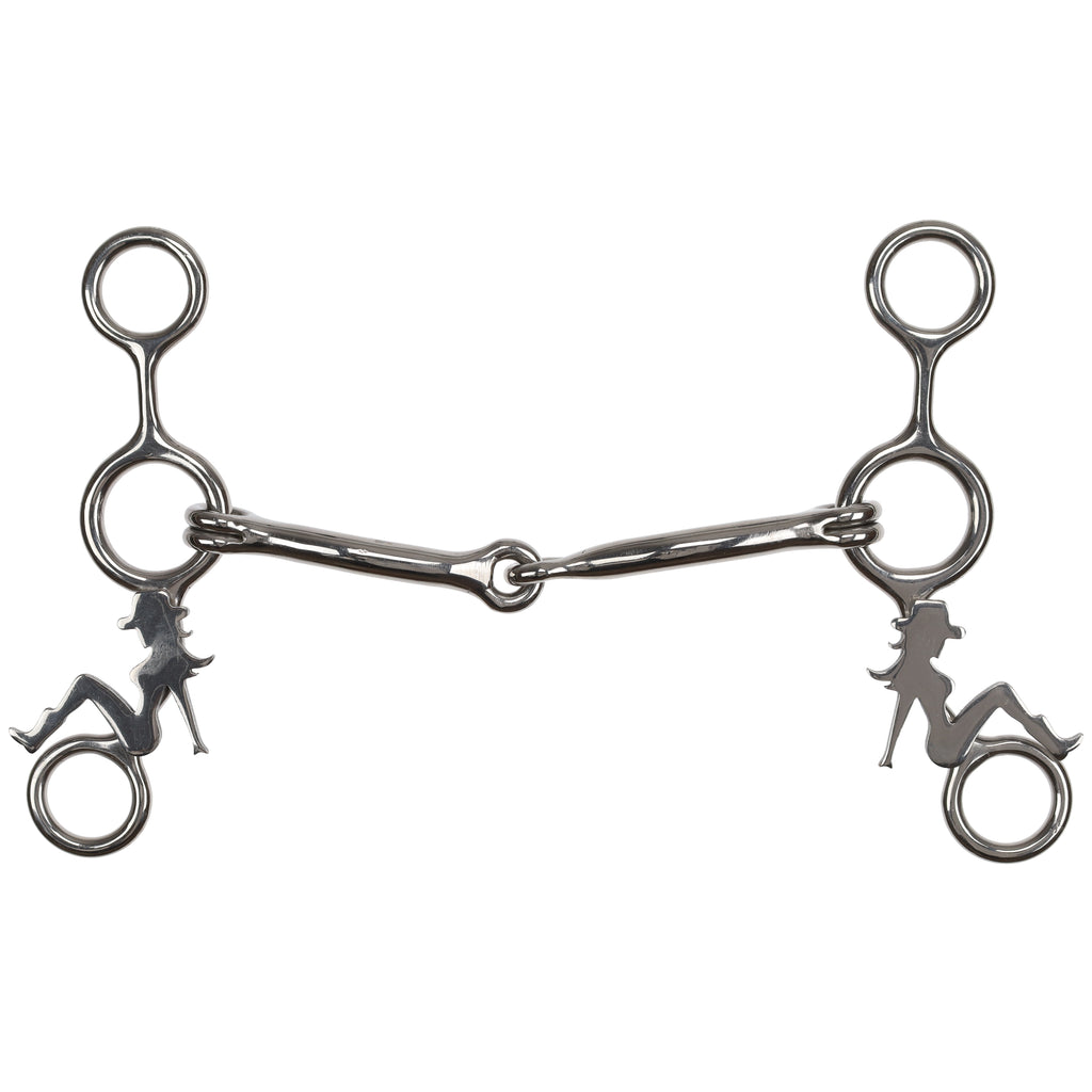 Stainless Steel JR Cowhorse Bit with Smooth Snaffle-TRAILSIDE COWGIRL-FREE SHIPPING