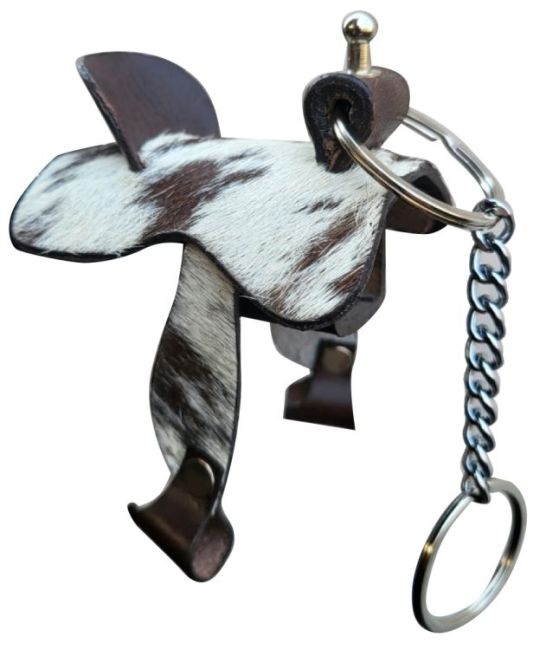 Hair on Cowhide Saddle Key-Chain-FREE SHIPPING
