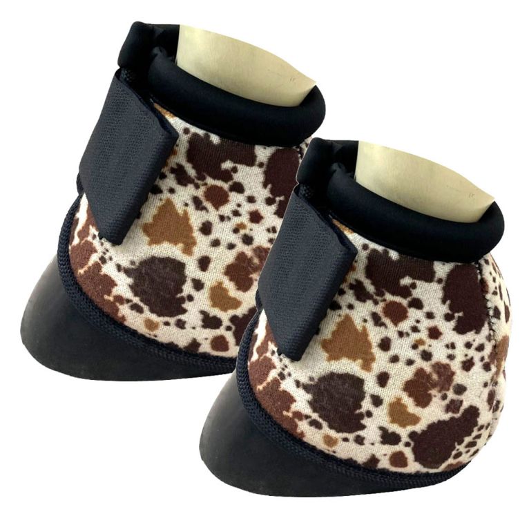 Cow Print Elite Equine Bell Boot- FREE SHIPPING