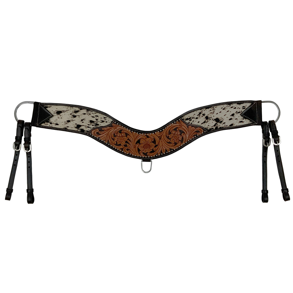 Prairie Patchwork Cowhide Tripping Collar-FREE SHIPPING