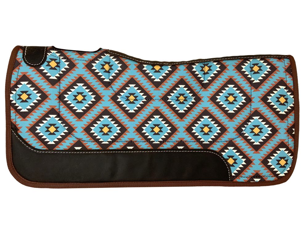 Nylon Printed Top Contoured Felt Bottom Saddle Pad-FREE SHIPPING