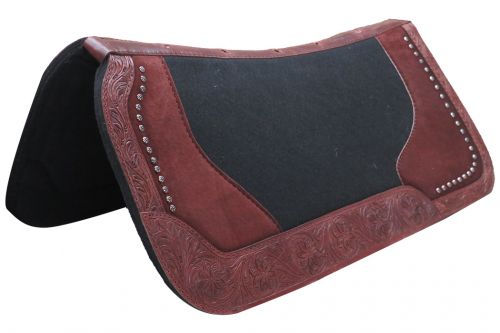 Felt Pad With Floral Tooled Trim-FREE SHIPPING