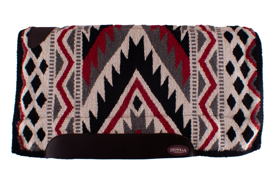 36" x 34" 100% Woven Wool Top Pad With Memory Felt Bottom - Navajo Diamond Design-FREE SHIPPING