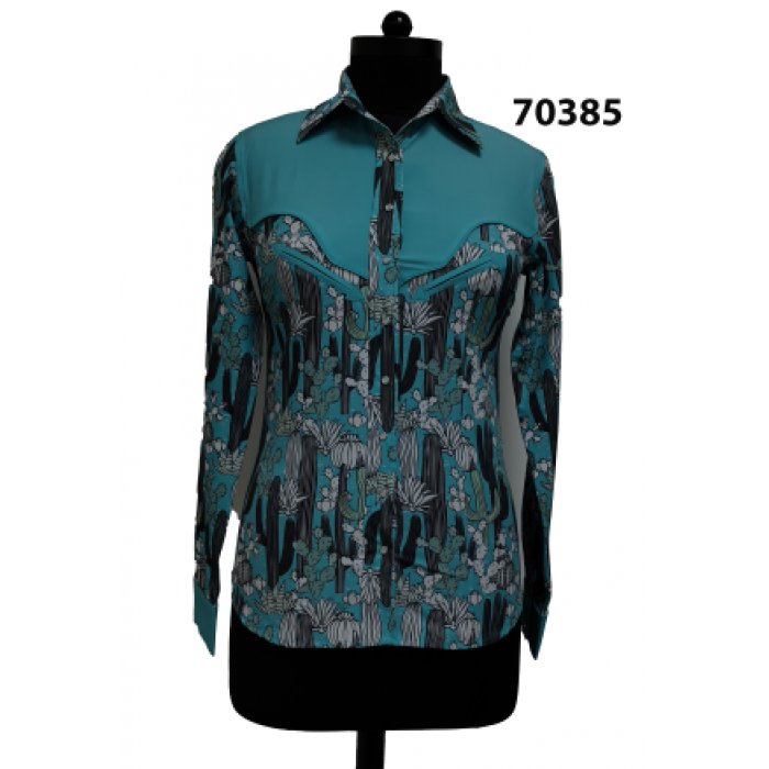 2025 Ladies Turquoise Loop Yoke Shirt- FREE SHIPPING