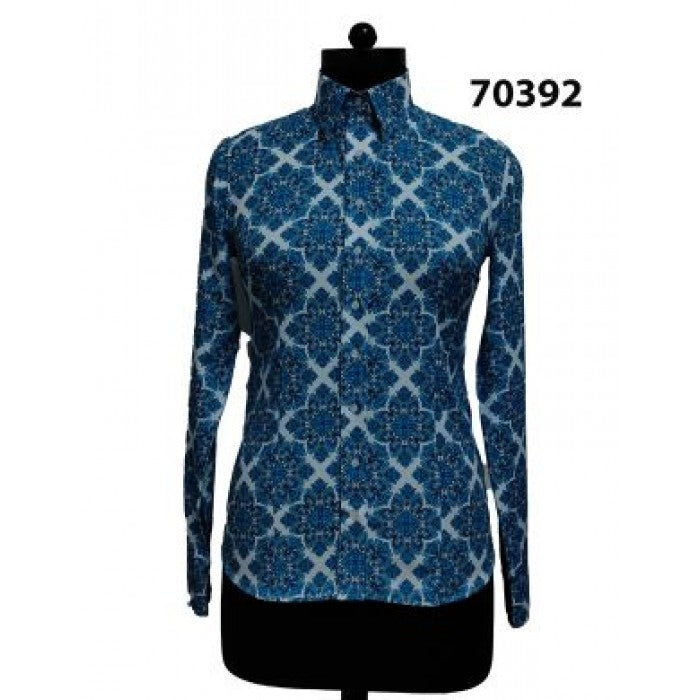 2025 Ladies Paisley Print Show Shirt - SKY BLUE- FREE SHIPPING