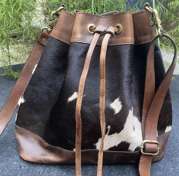 Klassy Cowgirl  Hair On Cowhide Bucket Bag-FREE SHIPPING