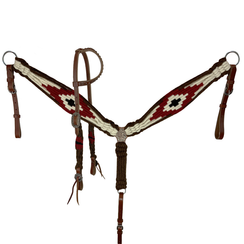 Redend Point Corded One Ear Headstall and Breastcollar Set-FREE SHIPPING
