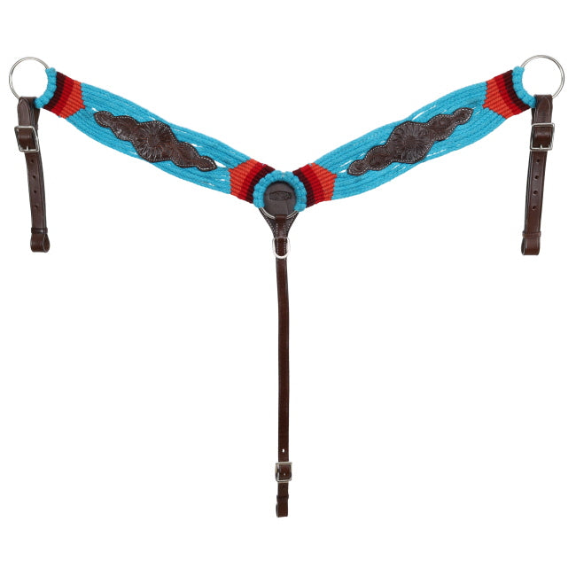 Mohair Breastcollar- BLOOMING BLUE- FREE SHIPPING