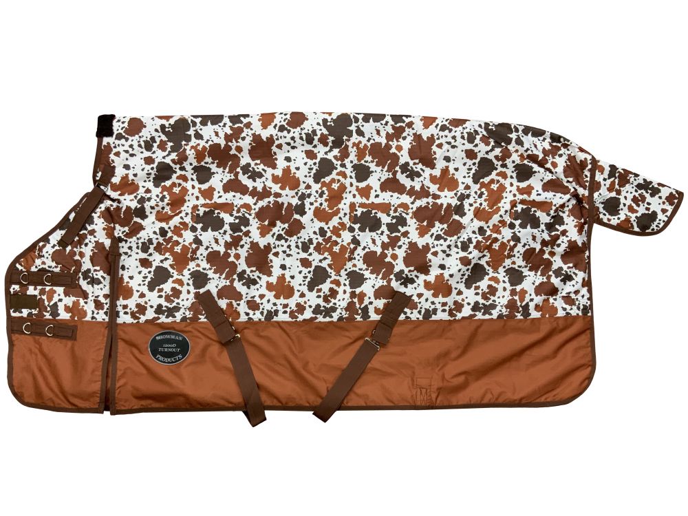 1200D Cow Print Waterproof and Breathable Perfect Fit Turnout Blanket-FREE SHIPPING