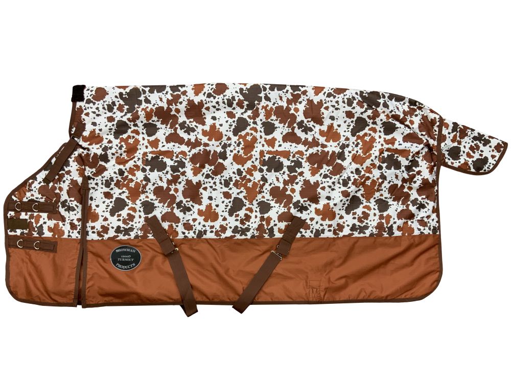 Cow Print 1200D Waterproof and Breathable Turnout Blanket - FOAL/MINI 36"-40"-FREE SHIPPING