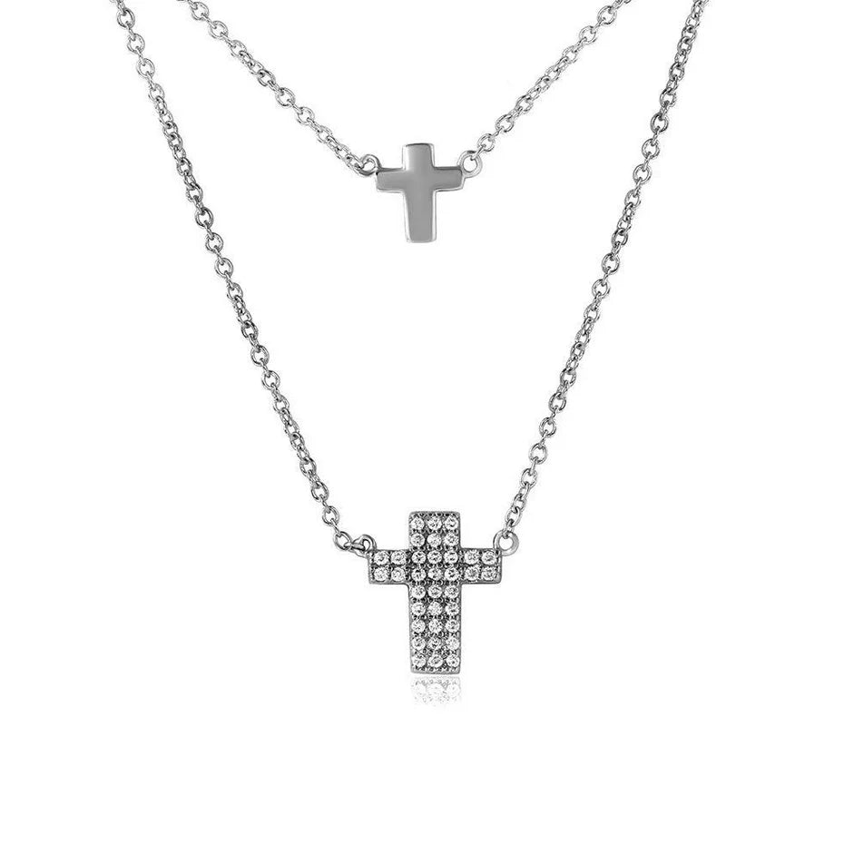 Women's Western Necklace- Double Cross- FREE SHIPPING