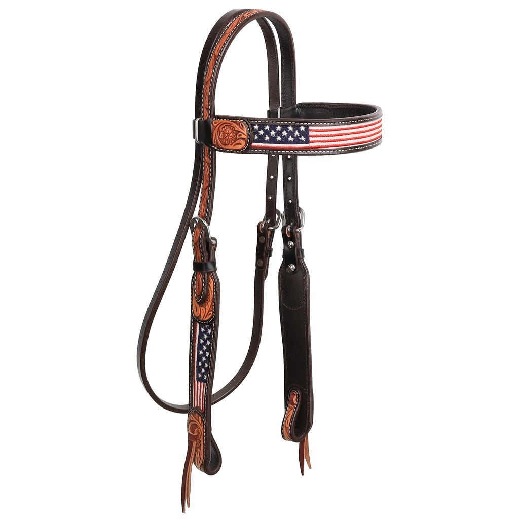 Browband Headstall- PATRIOTIC-FLAG-FREE SHIPPING