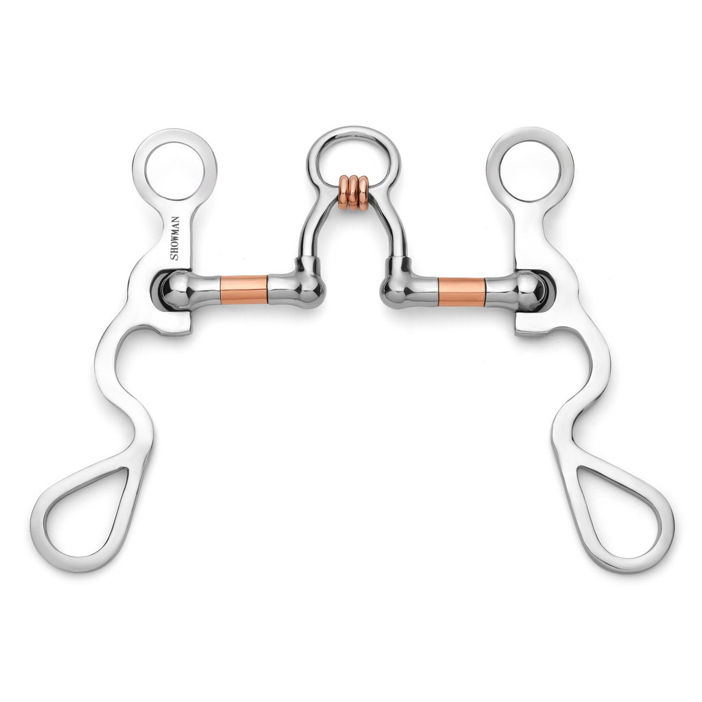 S Shank with Copper Wrapped Ported Rollers- HORSE BIT- FREE SHIPPING