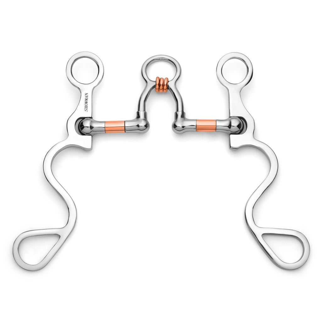 Long S Shank with Copper Wrapped Ported Rollers- HORSE BIT- FREE SHIPPING