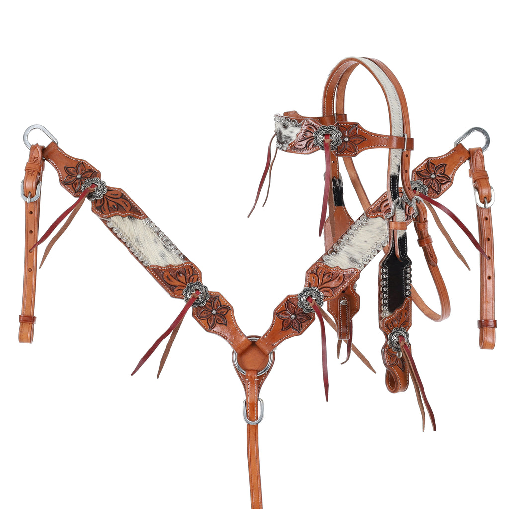 Leather Lily Browband Headstall and Breastcollar Set- FREE SHIPPING