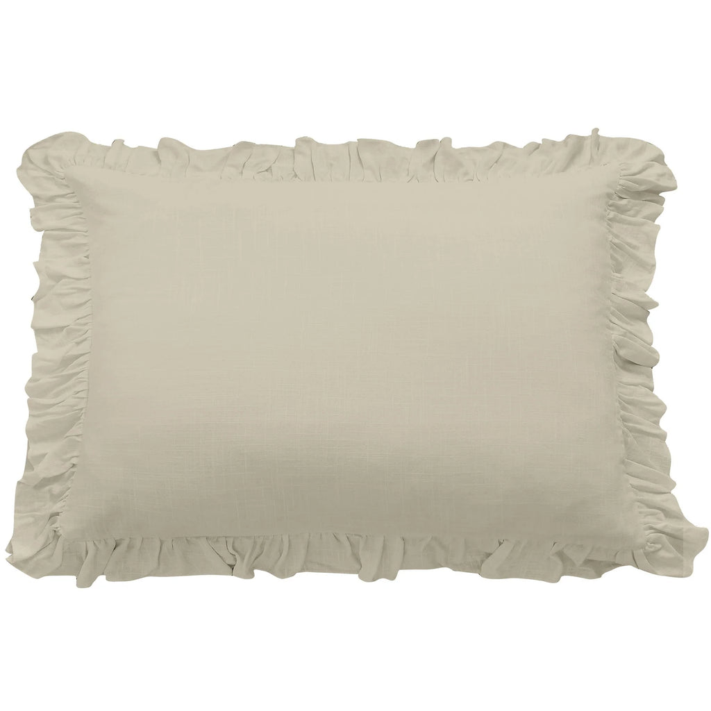 Lily Washed Linen Ruffle Dutch Euro Pillow- FREE SHIPPING