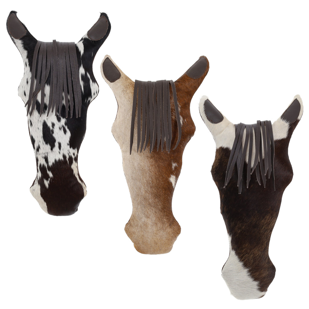 Hair on Cowhide Decorative Pillow - Horse Head with Forelock- FREE SHIPPING