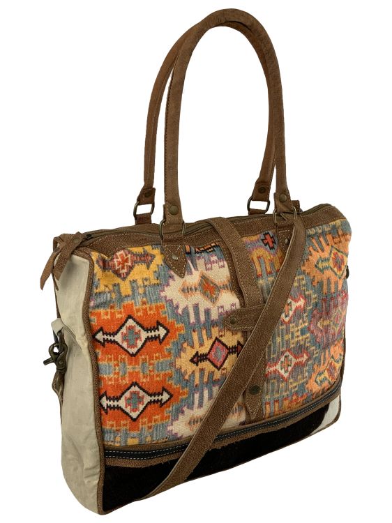Klassy Cowgirl  Southwest Brights Upcycled Weekender Tote Bag-FREE SHIPPING