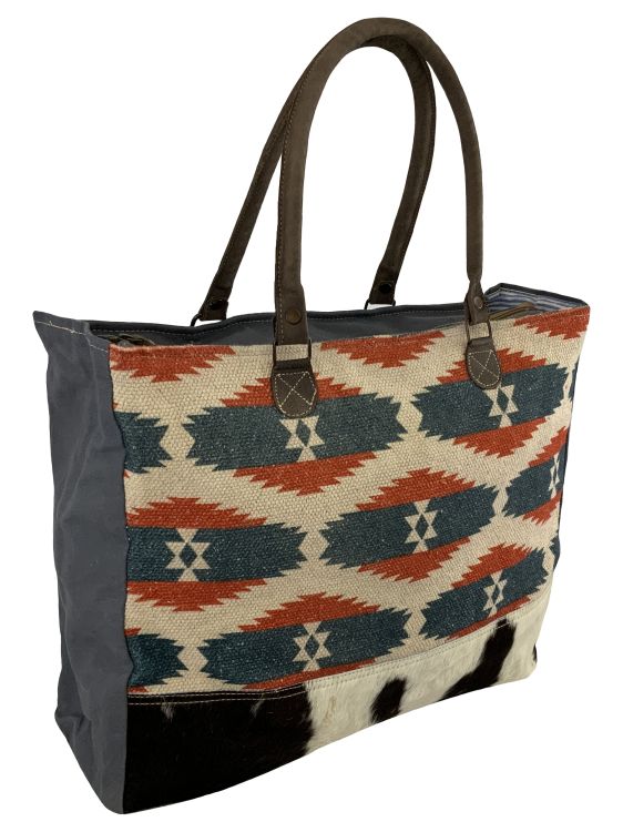 Klassy Cowgirl  Starfire Blues Upcycled Weekender Tote-FREE SHIPPING