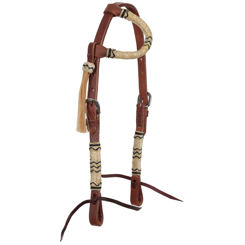 Rawhide Argentina Cow Leather One Ear Headstall - Mini/Small Pony- FREE SHIPPING