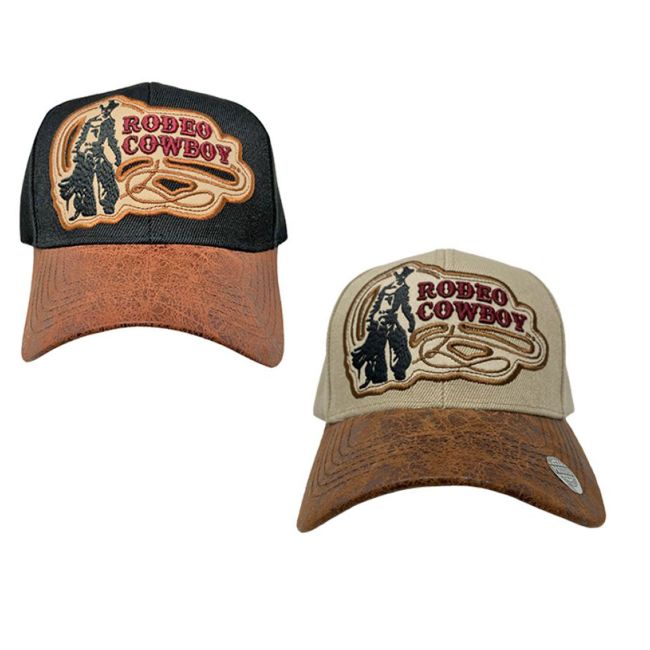 Cowboy Ballcap With Rope Decal-FREE SHIPPING
