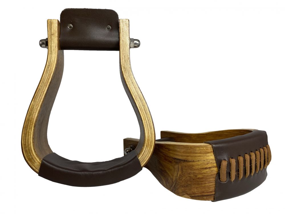 Polished Ashwood Wooden Stirrups- FREE SHIPPING