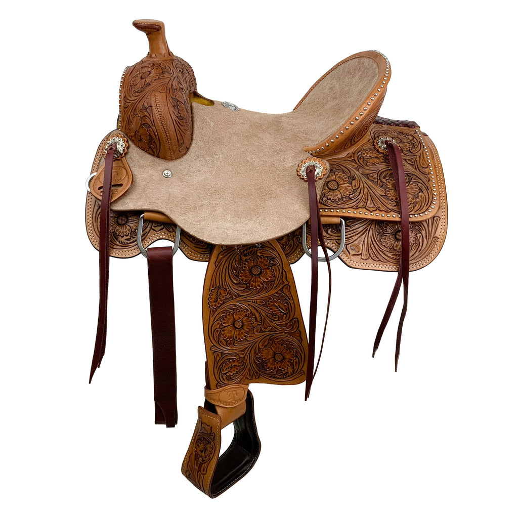 Rustler's Rose Roper Style Saddle - 13 Inch- FREE SHIPPING