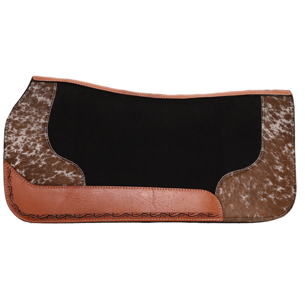 31" x 32" Cowhand Contoured Black Felt Saddle Pad- FREE SHIPPING