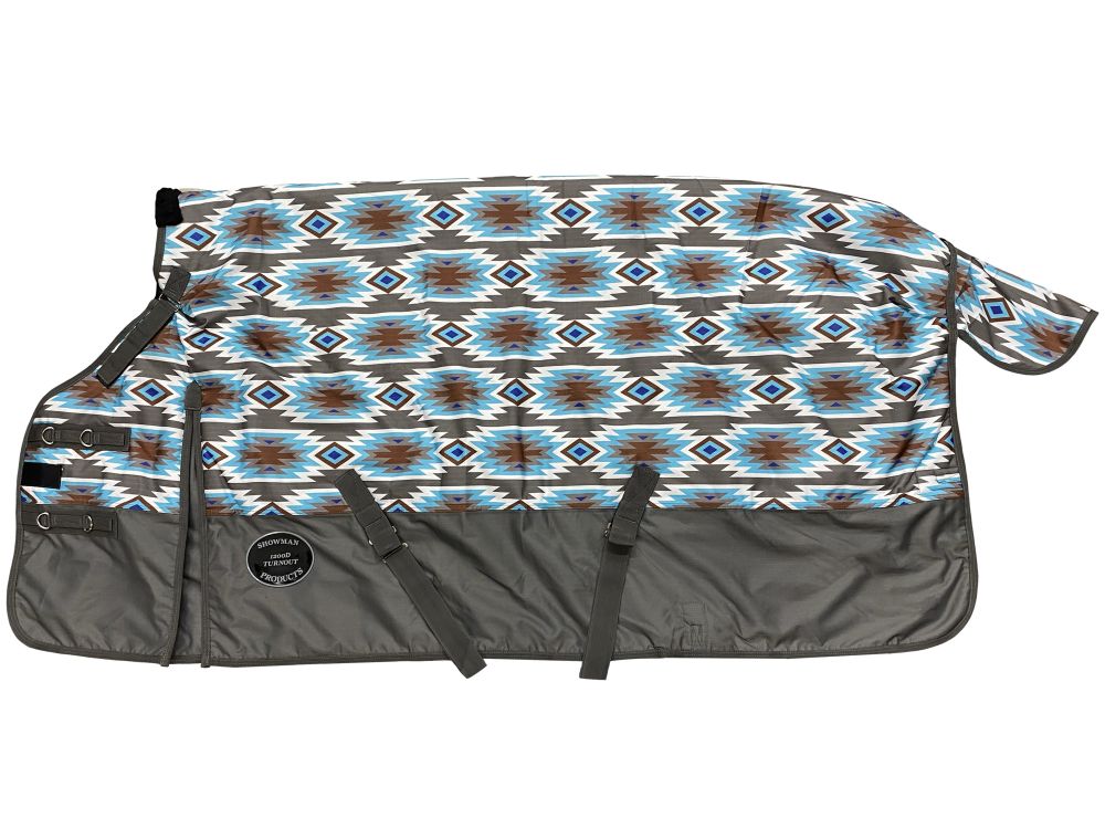 Southwest Print 1200D Waterproof and Breathable Turnout Blanket - PONY/YEARLING 48"- 54"-FREE SHIPPING