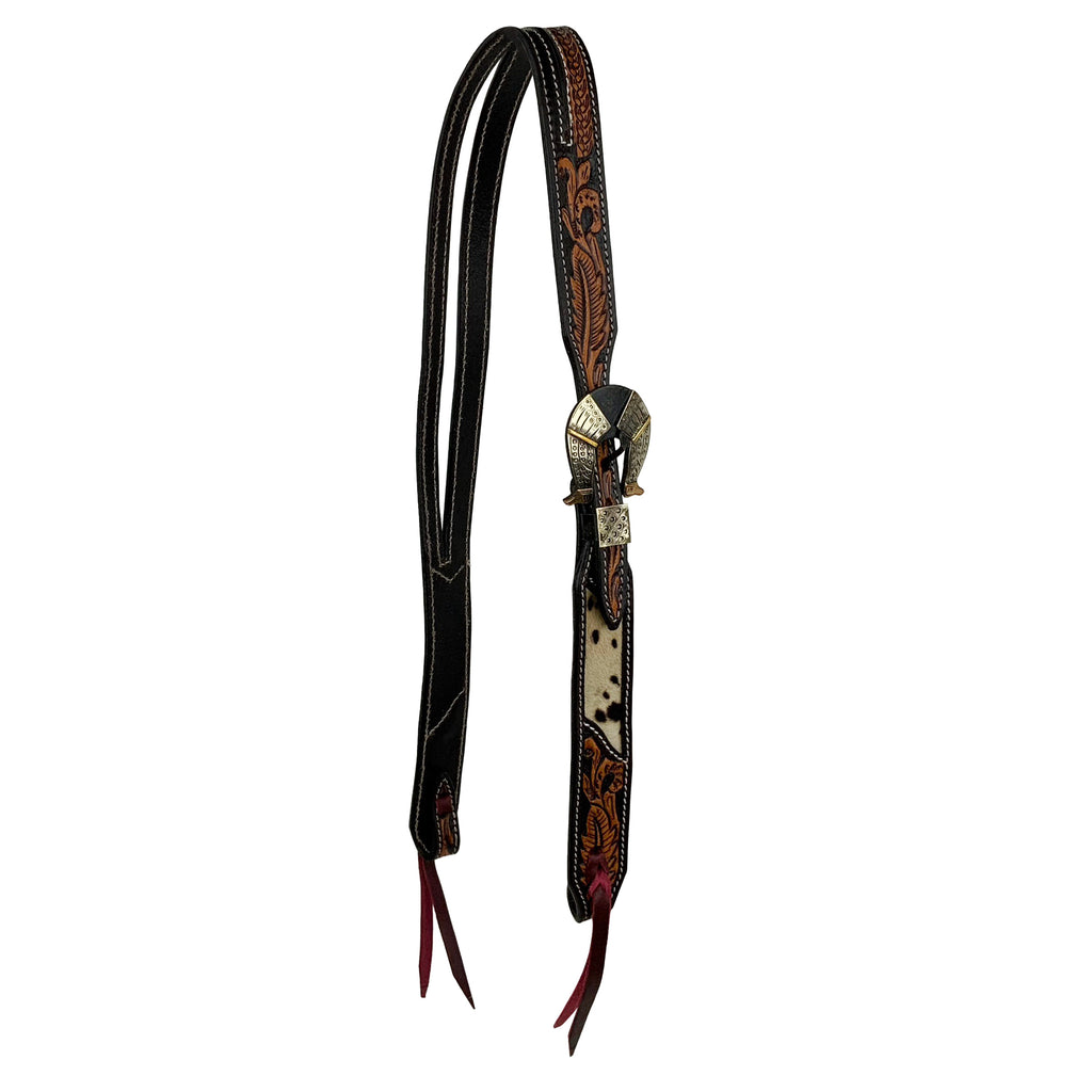 Feather and Hide Split Ear Headstall-FREE SHIPPING