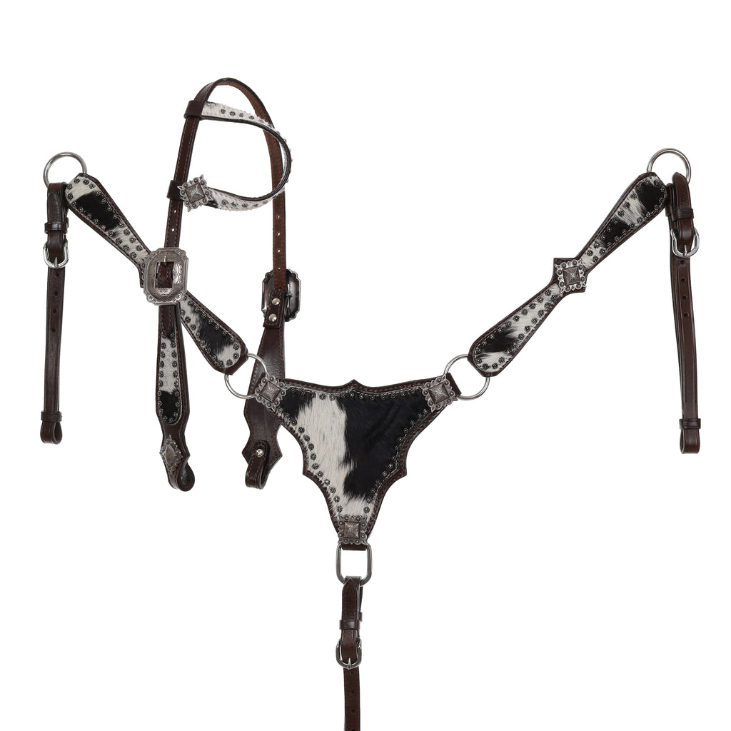 Starlight Hide One Ear Headstall and Breastcollar Set- FREE SHIPPING