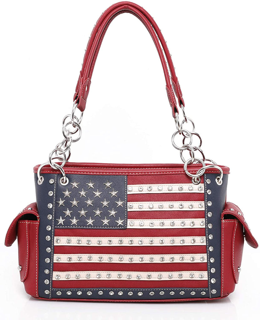 Montana West American Pride Concealed Handgun Collection Satchel-RED-FREE SHIPPING