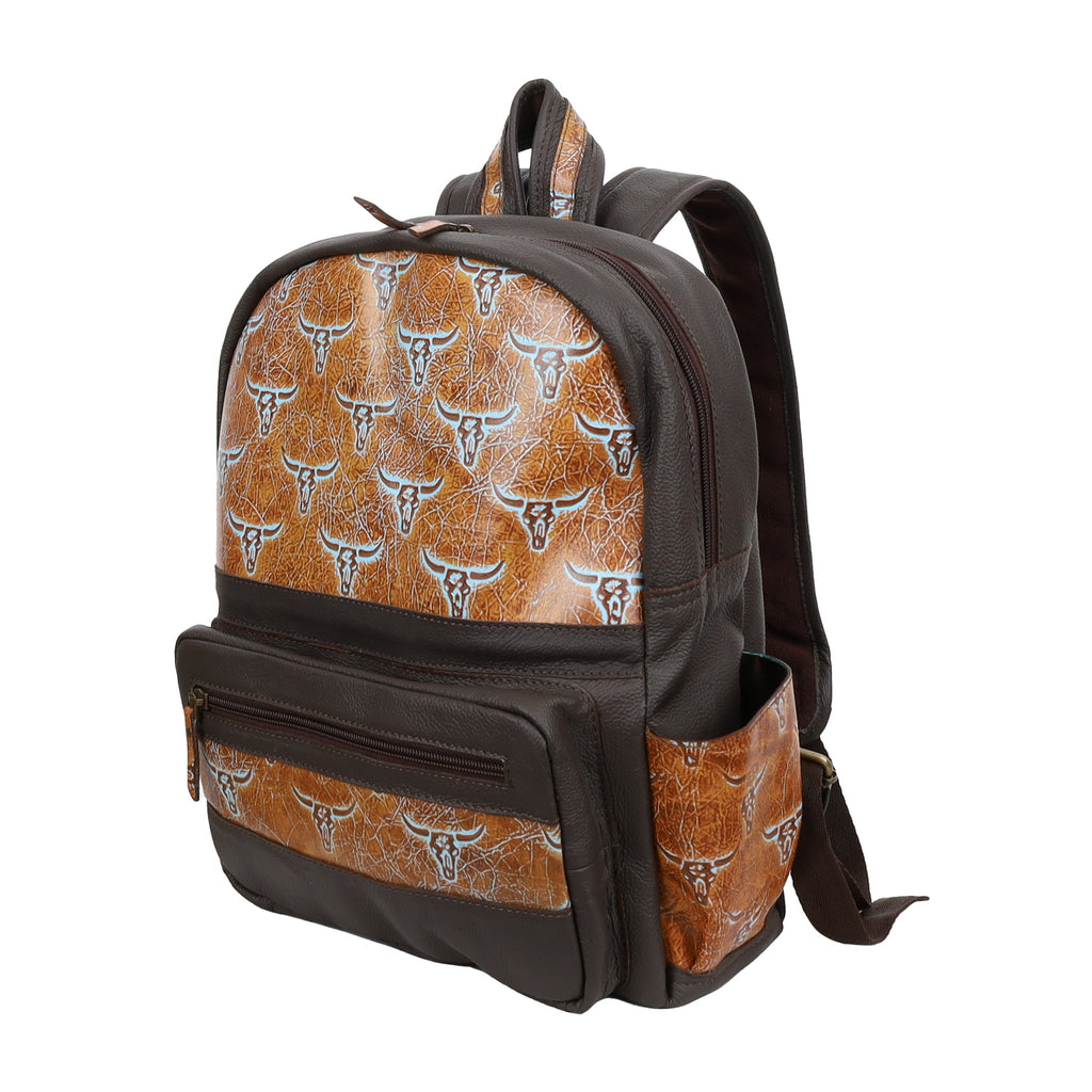 Leather Backpack- WEATHERED STEER - FREE SHIPPING