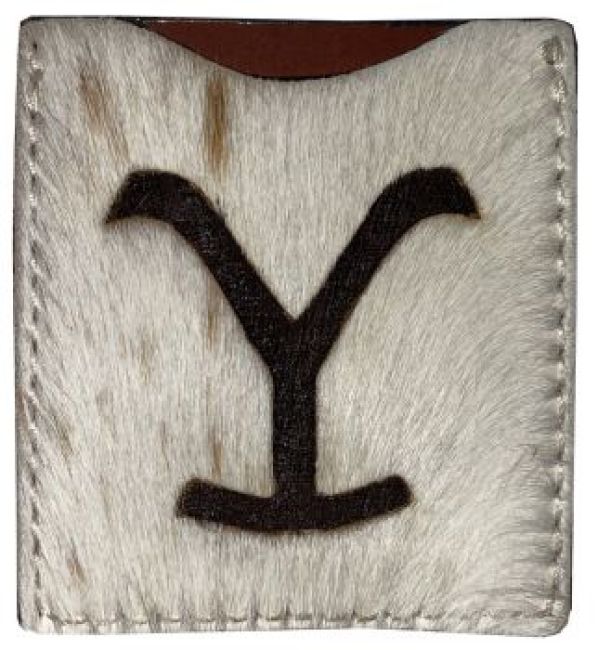 'Y Brand' Hair on Cowhide Stick-On Cell Phone Card Wallet-FREE SHIPPING