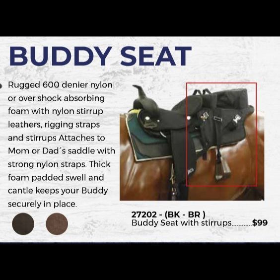 Abetta Buddy Seat - BLACK OR BROWN - FREE SHIPPING