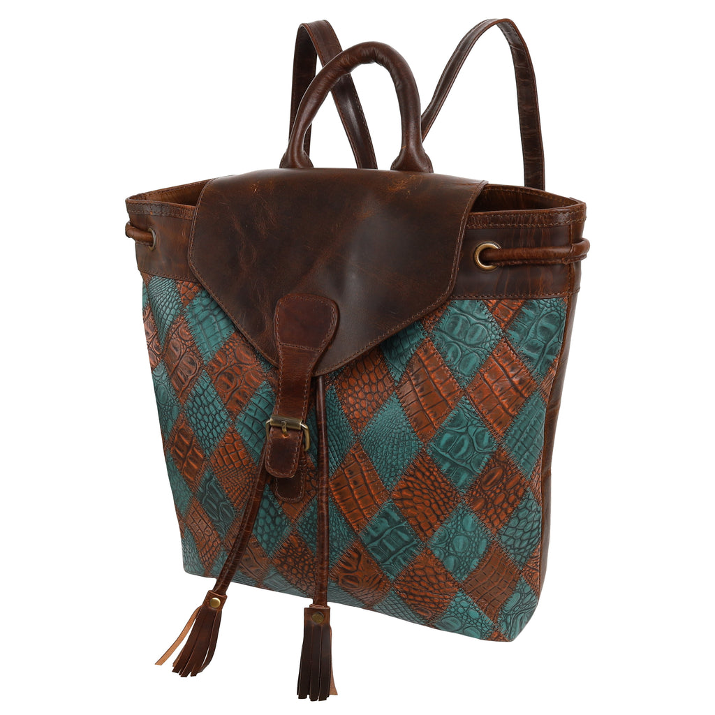 Leather Backpack Bag-GATOR-  FREE SHIPPING