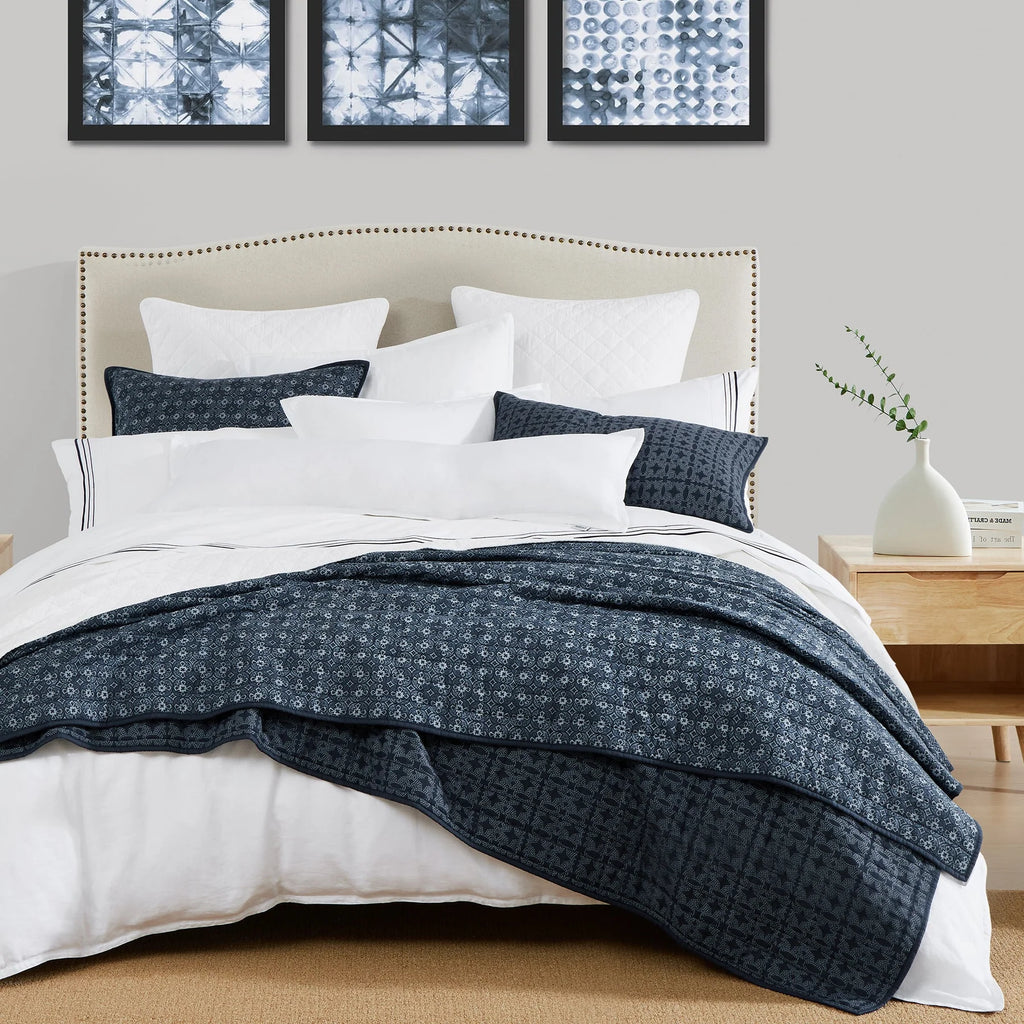 Indigo Reversible Quilt Set- FREE SHIPPING