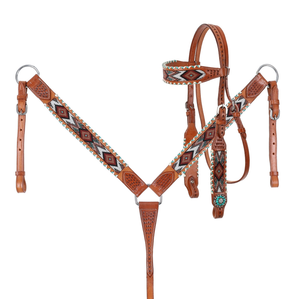 Kaleidoscope Browband Headstall and Breastcollar Set-FREE SHIPPING