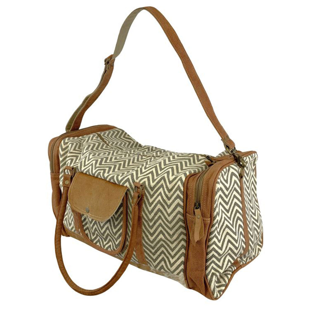 Klassy Cowgirl Chevron Upcycled Weekender Duffle Bag- FREE SHIPPING