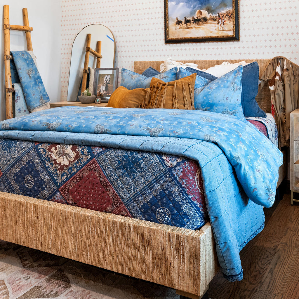 Lee Western Washed Denim Bedding Set- FREE SHIPPING