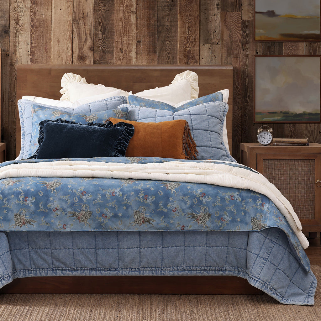 Lee Western Washed Denim Bedding Set- FREE SHIPPING