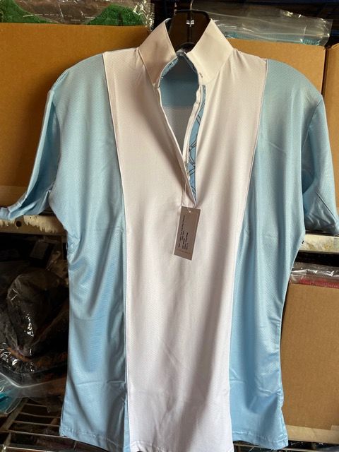 Brand New-MANY COLORS-Easy Care Short Sleeve Polo Style Equestrian Shirt-FREE SHIPPING