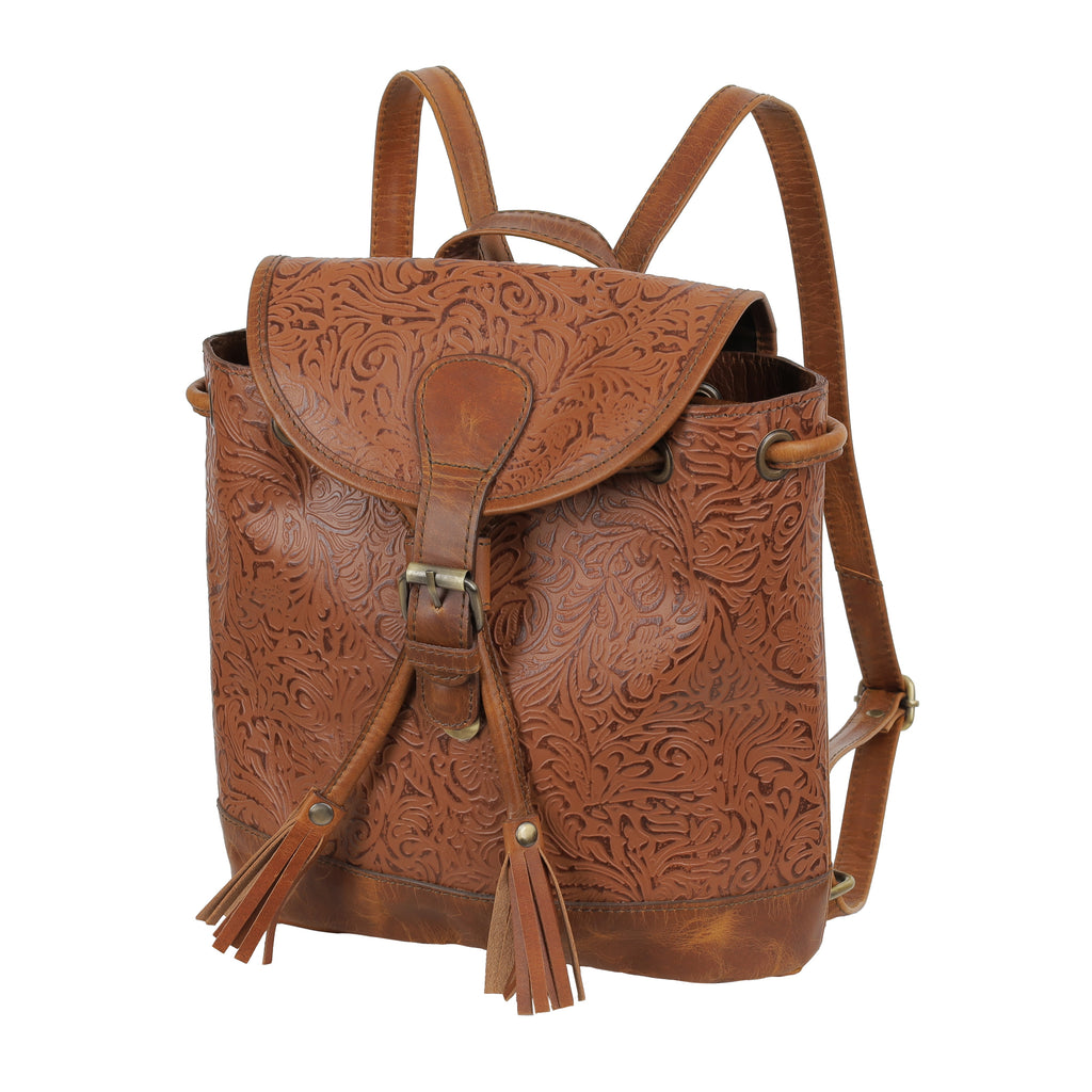 Leather Backpack Bag- TIMBER ROSE - FREE SHIPPING