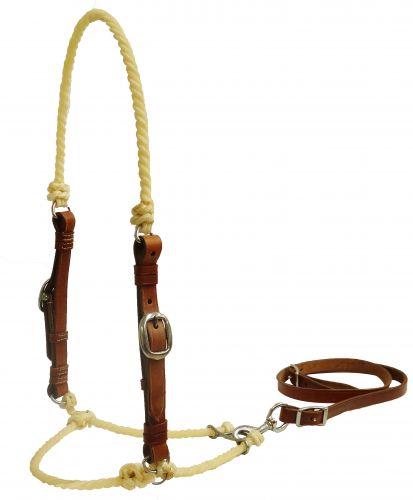 Lariat Rope Tie Down With Leather Cheeks-FREE SHIPPING