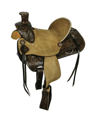 14" and 15" Double T  Hard Seat Roper Style Saddle-FREE SHIPPING